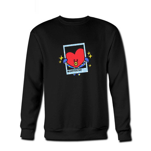 Your bts bt21 tata v kim taehyung Fresh Best Crewneck Sweatshirt just got an update. This super comfortable and lighter weight crewneck will become your favorite go-to sweatshirt. The cozy spandex cuffs and waistband make this pill-resistant sweatshirt a fan favorite.And your group will look and feel their best in this premium ringspun cotton crew.