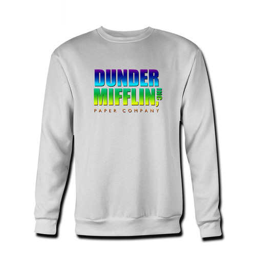 Your Dunder Mifflin The Office Colors Fresh Best Crewneck Sweatshirt just got an update. This super comfortable and lighter weight crewneck will become your favorite go-to sweatshirt. The cozy spandex cuffs and waistband make this pill-resistant sweatshirt a fan favorite.And your group will look and feel their best in this premium ringspun cotton crew.
