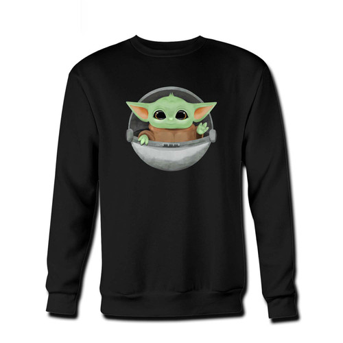 Your Floating Baby Yoda Fresh Best Crewneck Sweatshirt just got an update. This super comfortable and lighter weight crewneck will become your favorite go-to sweatshirt. The cozy spandex cuffs and waistband make this pill-resistant sweatshirt a fan favorite.And your group will look and feel their best in this premium ringspun cotton crew.