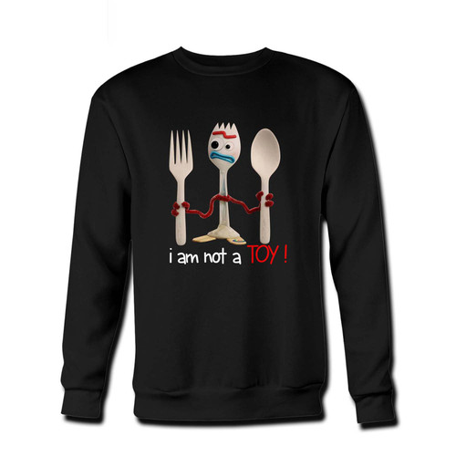 Your Forky Not A Toy Toy Story 4 Fresh Best Crewneck Sweatshirt just got an update. This super comfortable and lighter weight crewneck will become your favorite go-to sweatshirt. The cozy spandex cuffs and waistband make this pill-resistant sweatshirt a fan favorite.And your group will look and feel their best in this premium ringspun cotton crew.