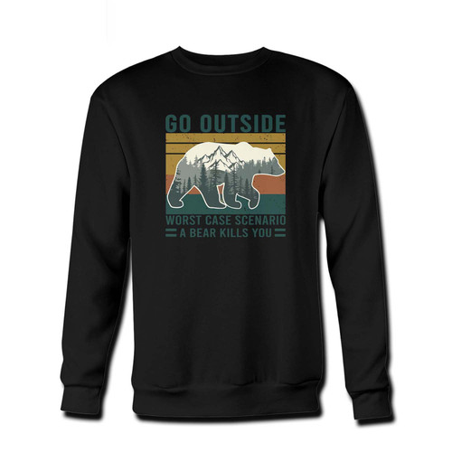Your go outside and a bear kills you Fresh Best Crewneck Sweatshirt just got an update. This super comfortable and lighter weight crewneck will become your favorite go-to sweatshirt. The cozy spandex cuffs and waistband make this pill-resistant sweatshirt a fan favorite.And your group will look and feel their best in this premium ringspun cotton crew.