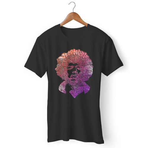 Jimmy Hendrix Lyrics Typography Men T Shirt