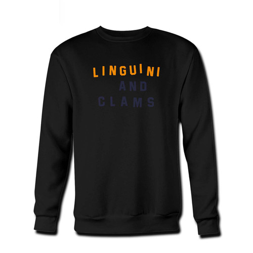 Your Linguini And Clams Fresh Best Crewneck Sweatshirt just got an update. This super comfortable and lighter weight crewneck will become your favorite go-to sweatshirt. The cozy spandex cuffs and waistband make this pill-resistant sweatshirt a fan favorite.And your group will look and feel their best in this premium ringspun cotton crew.