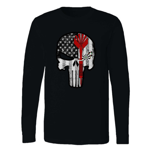 This classic fit american flag red dart skull long sleeve shirt is casually elegant and very comfortable. With fine quality print to make one stand out, it's a perfect fit for every occasion.