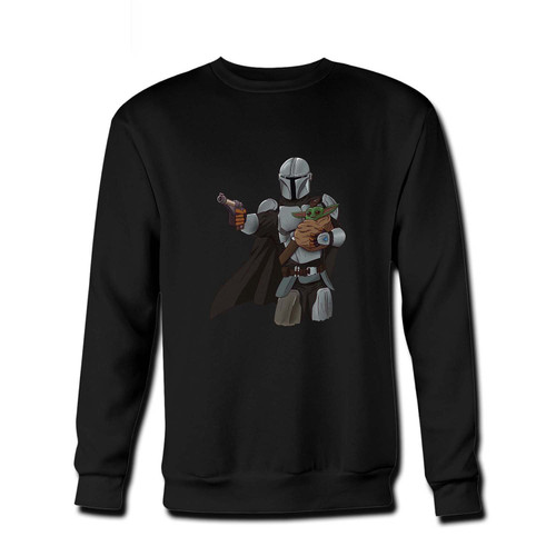 Your Mandalorian And Baby Yoda Star Wars Fresh Best Crewneck Sweatshirt just got an update. This super comfortable and lighter weight crewneck will become your favorite go-to sweatshirt. The cozy spandex cuffs and waistband make this pill-resistant sweatshirt a fan favorite.And your group will look and feel their best in this premium ringspun cotton crew.