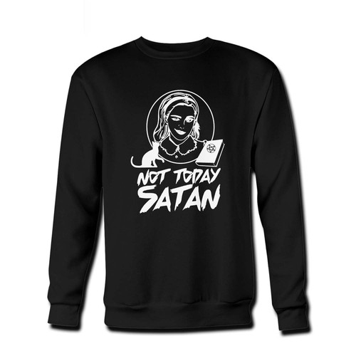 Your Not Today Satan Fresh Best Crewneck Sweatshirt just got an update. This super comfortable and lighter weight crewneck will become your favorite go-to sweatshirt. The cozy spandex cuffs and waistband make this pill-resistant sweatshirt a fan favorite.And your group will look and feel their best in this premium ringspun cotton crew.