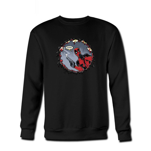 Your Oops Tapestries Deadpool Fresh Best Crewneck Sweatshirt just got an update. This super comfortable and lighter weight crewneck will become your favorite go-to sweatshirt. The cozy spandex cuffs and waistband make this pill-resistant sweatshirt a fan favorite.And your group will look and feel their best in this premium ringspun cotton crew.