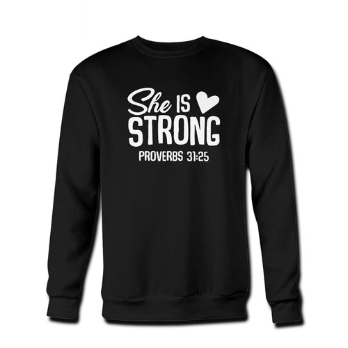 Your She Is Strong Fresh Best Crewneck Sweatshirt just got an update. This super comfortable and lighter weight crewneck will become your favorite go-to sweatshirt. The cozy spandex cuffs and waistband make this pill-resistant sweatshirt a fan favorite.And your group will look and feel their best in this premium ringspun cotton crew.