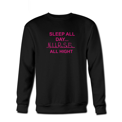 Your Sleep All Day Nurse All Night Fresh Best Crewneck Sweatshirt just got an update. This super comfortable and lighter weight crewneck will become your favorite go-to sweatshirt. The cozy spandex cuffs and waistband make this pill-resistant sweatshirt a fan favorite.And your group will look and feel their best in this premium ringspun cotton crew.