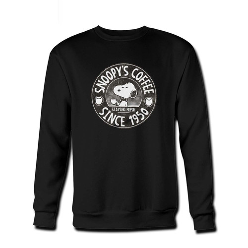 Your snoopys coffee since 1950 Fresh Best Crewneck Sweatshirt just got an update. This super comfortable and lighter weight crewneck will become your favorite go-to sweatshirt. The cozy spandex cuffs and waistband make this pill-resistant sweatshirt a fan favorite.And your group will look and feel their best in this premium ringspun cotton crew.