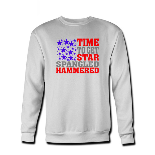 Your Star Spangled Hammered Flag Fresh Best Crewneck Sweatshirt just got an update. This super comfortable and lighter weight crewneck will become your favorite go-to sweatshirt. The cozy spandex cuffs and waistband make this pill-resistant sweatshirt a fan favorite.And your group will look and feel their best in this premium ringspun cotton crew.