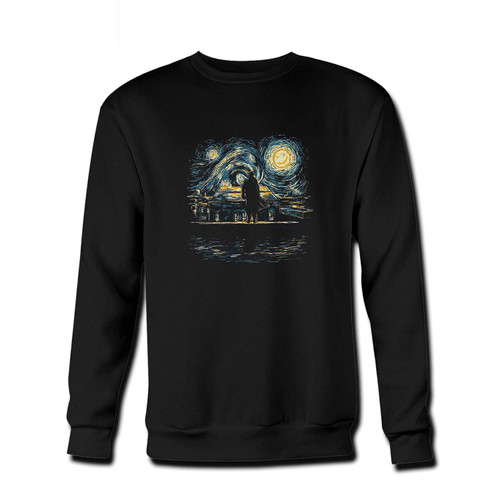 Your Starry Night And Sherlock Fresh Best Crewneck Sweatshirt just got an update. This super comfortable and lighter weight crewneck will become your favorite go-to sweatshirt. The cozy spandex cuffs and waistband make this pill-resistant sweatshirt a fan favorite.And your group will look and feel their best in this premium ringspun cotton crew.