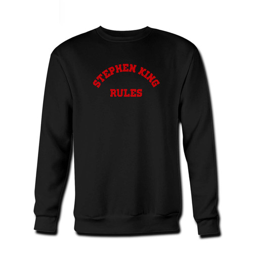 Your Stephen King Rules Fresh Best Crewneck Sweatshirt just got an update. This super comfortable and lighter weight crewneck will become your favorite go-to sweatshirt. The cozy spandex cuffs and waistband make this pill-resistant sweatshirt a fan favorite.And your group will look and feel their best in this premium ringspun cotton crew.