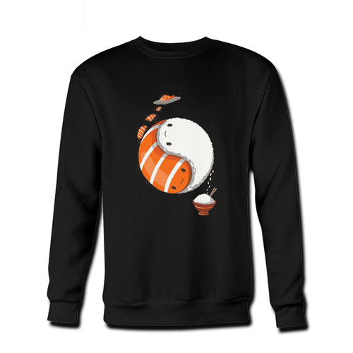 Your Sushi Hug Yin Yang Fresh Best Crewneck Sweatshirt just got an update. This super comfortable and lighter weight crewneck will become your favorite go-to sweatshirt. The cozy spandex cuffs and waistband make this pill-resistant sweatshirt a fan favorite.And your group will look and feel their best in this premium ringspun cotton crew.