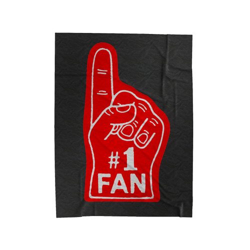 #1 Fan Foam Finger Velveteen Blanket