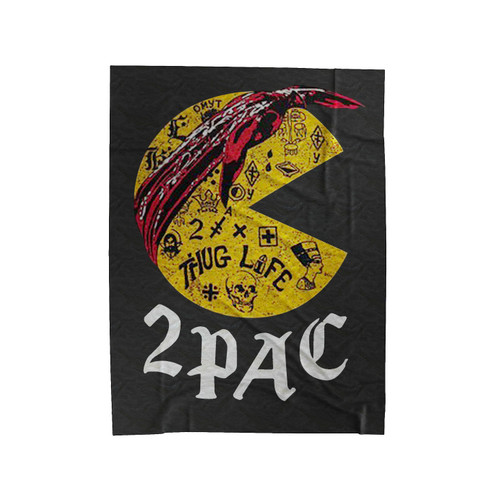 2Pac Pac Man Funny Velveteen Blanket