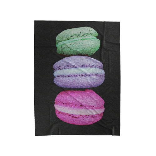 3 Macaroons French Cookie Velveteen Blanket