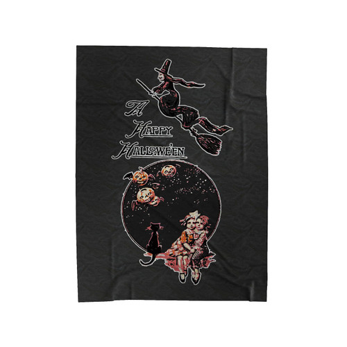 A Happy Halloween Velveteen Blanket