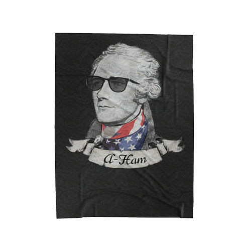 A-Ham Patriotic Alexander Hamilton Velveteen Blanket