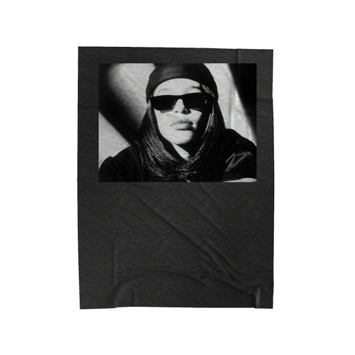 Aaliyah Sunglasses Are You That Somebody Rock The Boat Velveteen Blanket