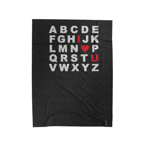 Abc Alphabet I Love You Valentine Velveteen Blanket