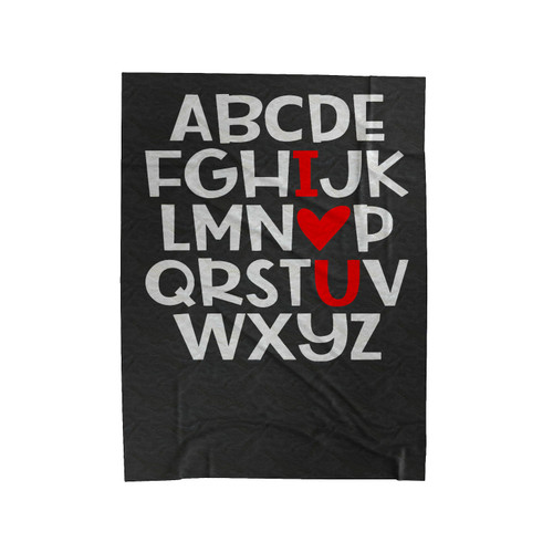 Abc I Love You Valentine Velveteen Blanket