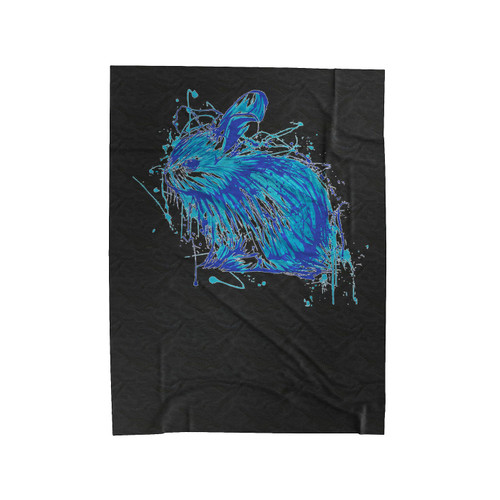 Abstract Bunny Rabbit Velveteen Blanket