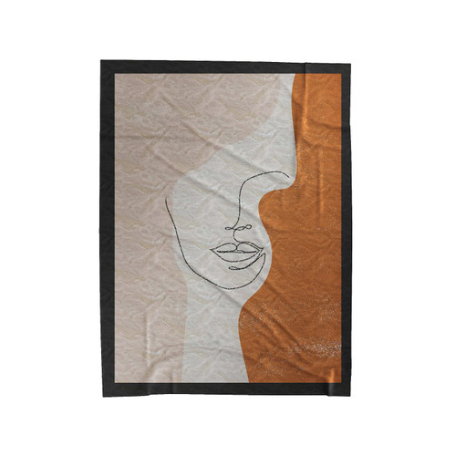 Abstract Face Line Velveteen Blanket Abstract Face Line Velveteen Blanket