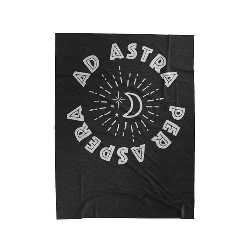 Ad Astra Per Aspera Velveteen Blanket