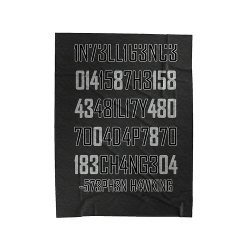 Adapt Or Die Encoded Velveteen Blanket