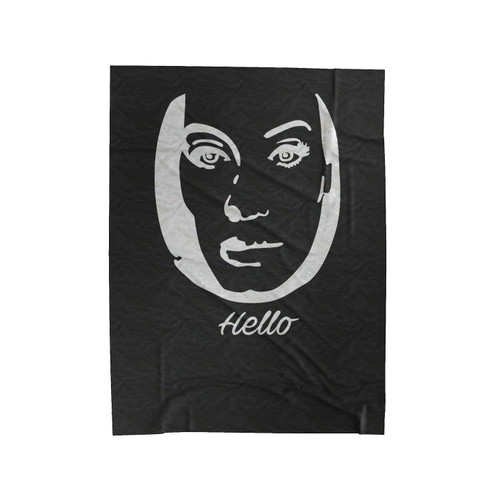 Adele Face Hello Velveteen Blanket
