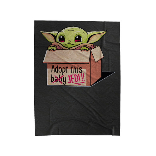 Adopt A Baby Yoda Velveteen Blanket
