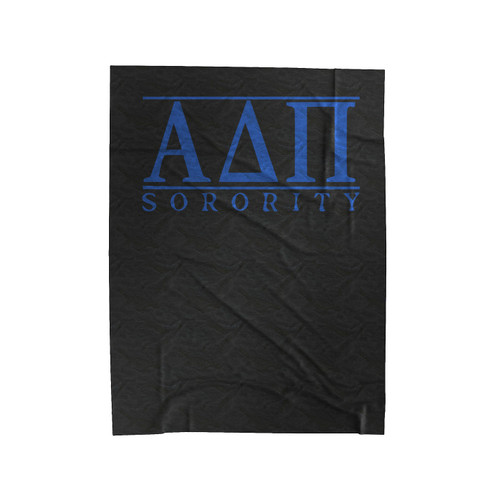 Adpi Alpha Delta Pi Sorority Velveteen Blanket