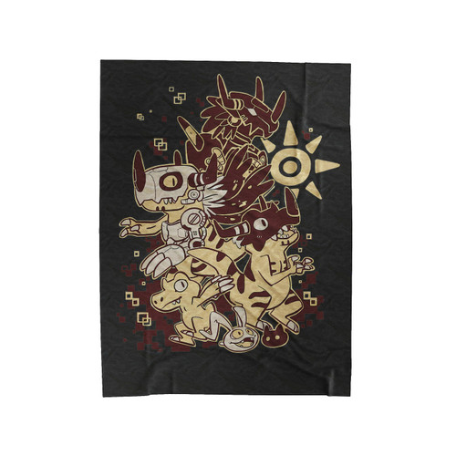 Agumon Evolution Digimon Velveteen Blanket Agumon Evolution Digimon Velveteen Blanket