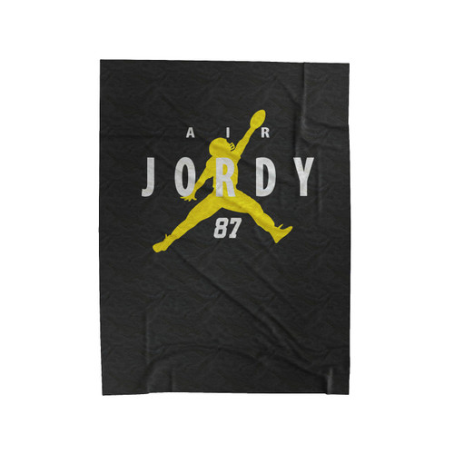 Air Jordy Green Bay Packers Parody Velveteen Blanket