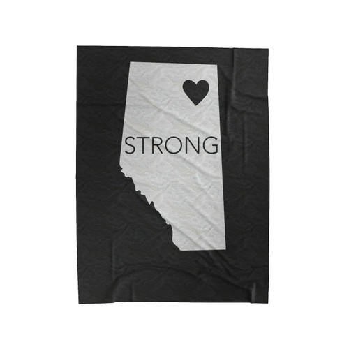 Alberta Strong Heart Velveteen Blanket