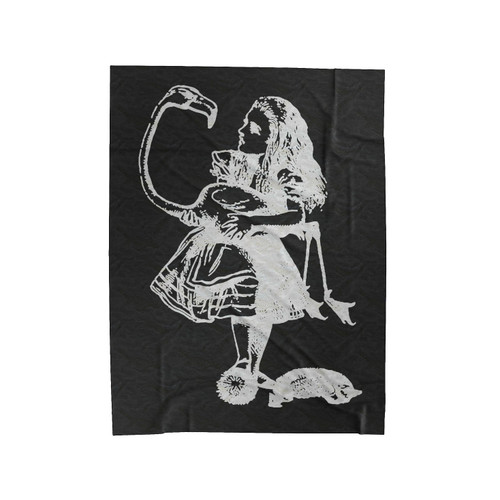 Alice In Wonderland Were All Mad Here Cheshire Cat Velveteen Blanket