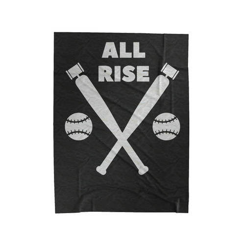 All Rise Baseball Bats Balls Velveteen Blanket