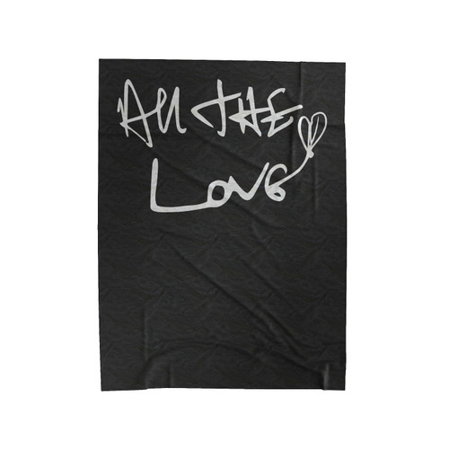 All The Love Harry Styles Handwriting Velveteen Blanket