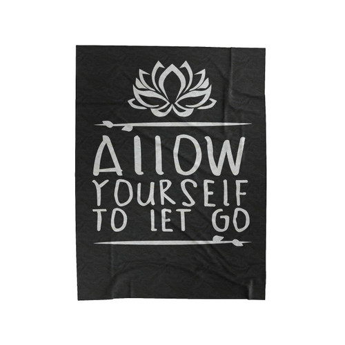 Allow Yourself To Let Go With Lotus Flower Velveteen Blanket