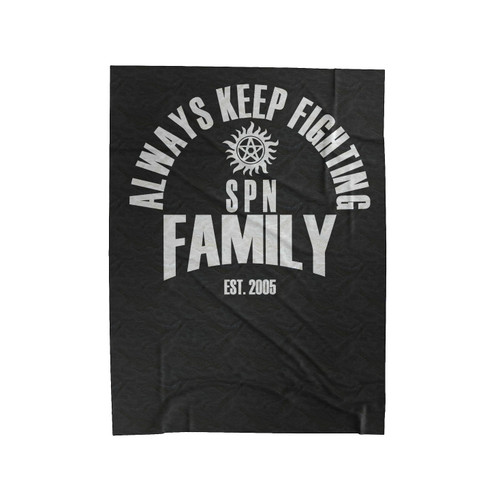 Always Keep Fighting Winchester Supernatural Velveteen Blanket