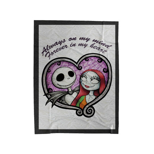 Always On My Mind Forever In My Heart Jack & Sally Velveteen Blanket