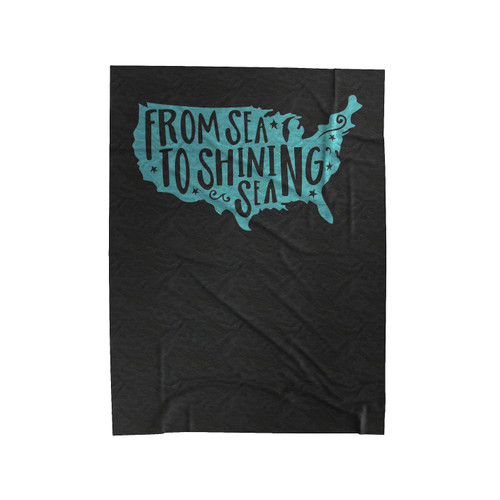 America 4Th Of July From Sea To Shining Sea Velveteen Blanket