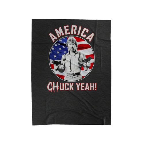 America Chuck Yeah Chuck Norris Velveteen Blanket