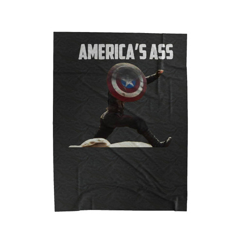 America's Ass Captain America's Endgame Velveteen Blanket