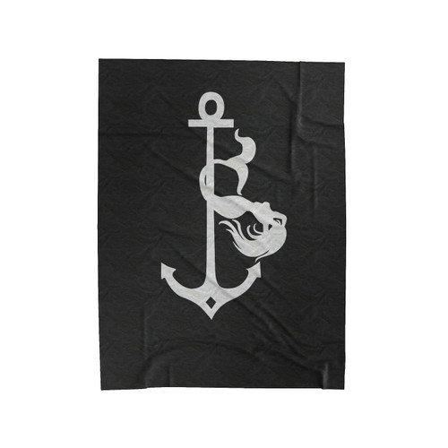 Anchor & Mermaid Pole Dance Velveteen Blanket
