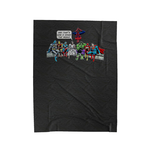 And That's How I Saved The World Jesus Velveteen Blanket