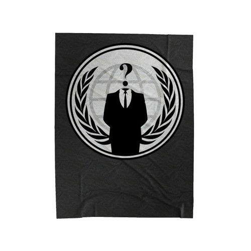 Annonymous Logo Velveteen Blanket