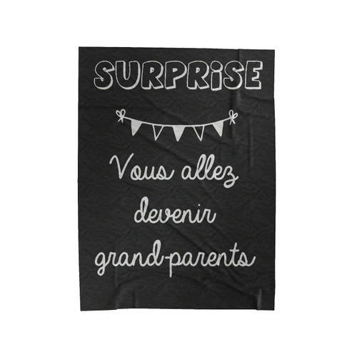 Announces Pregnancy Grandparents Velveteen Blanket