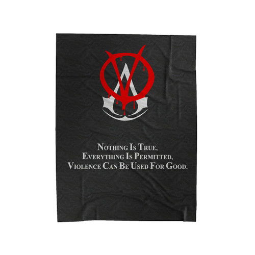 Anonymous V For Vendetta Assassin's Inspired Guy Fawkes Revolution Velveteen Blanket